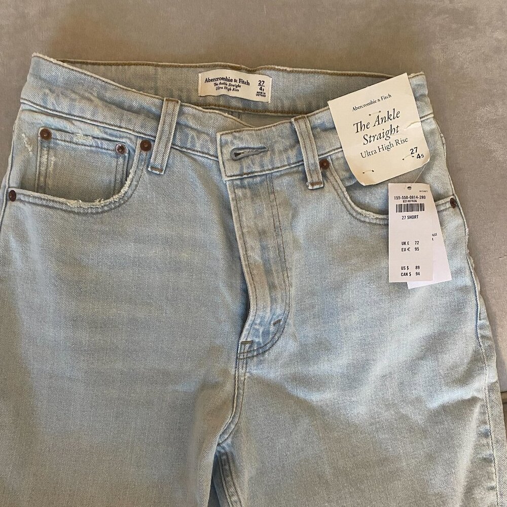 Abercrombie The Ankle Straight Ultra High Rise Jeans